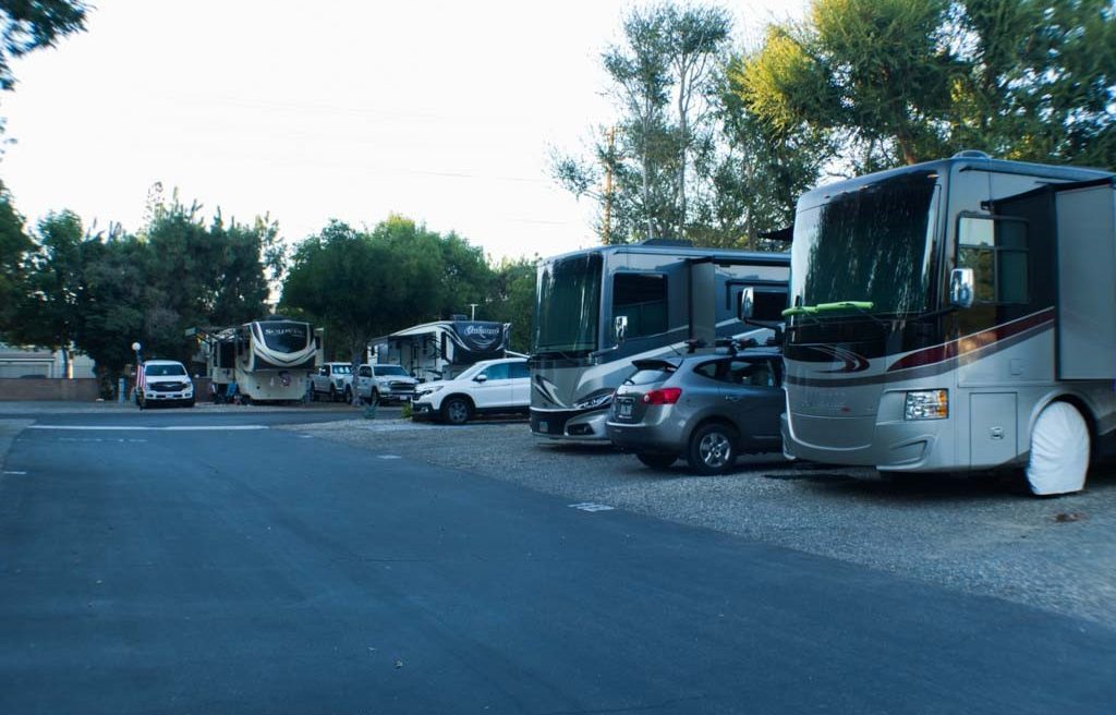 Walnut RV Park Northridge, California camp site, campground, Los Angeles, Hollywood